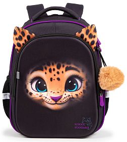 Шкільний рюкзак з ортопедичною спинкою для дівчинки School Standard 38х30х18 см з Тигром для молодших класів (150-49)